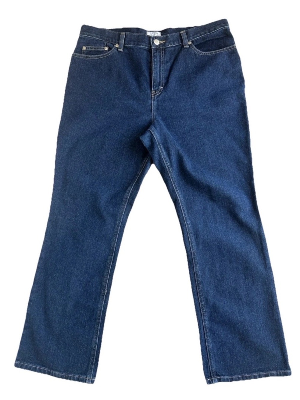 LOFT Petite Bootcut Jeans 14P Dark Wash Mid Rise Classic Denim - Picture 2 of 8
